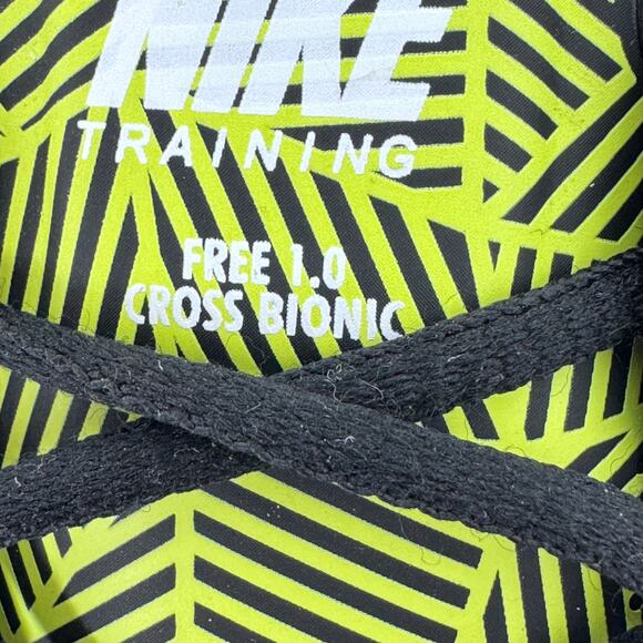 Nike Free 1.0 Cross Bionic Training Shoes Women 7 Black Green Low Top 641530-008 - Picture 9 of 10